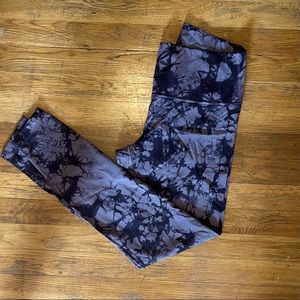 High Waisted Lululemon Tights Yoga 10 tie dye